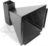 SUTTER K750 Fém Golyófogó Tölcsérrel 14x14 cm-es Céltáblákhoz - Légpuska és Légfegyver Lőgyakorlathoz, Szürke Metál 2