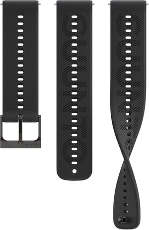 SUUNTO 22 mm szilikon óraszíj Race S, Race, Vertical, 9 Peak Pro, 5 Peak kompatibilis - all black