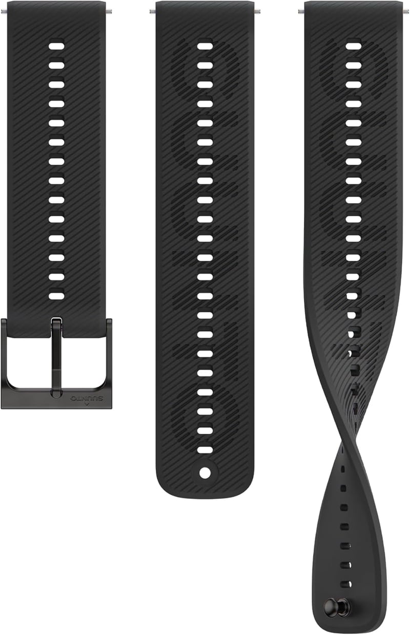 SUUNTO 22 mm szilikon óraszíj Race S, Race, Vertical, 9 Peak Pro, 5 Peak kompatibilis - all black
