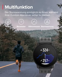 Ceas Sport Inteligent GPS SUUNTO 9 Peak Pro - Ecran AMOLED, 95+ Moduri Sport, Sticlă de Safir, Rezistent la Apă 100m, Monitorizare Puls, Baterie cu Autonomie Lungă 6