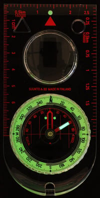 Bussolă Suunto A-30 NH - Emisfera Nordică, Scală Metrică, Albă 4