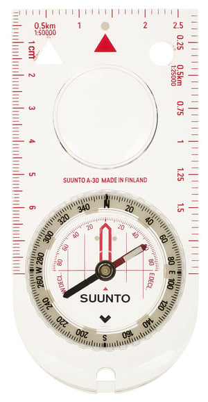 Suunto A-30 NH Iránytű - Északi Félteke, Metrikus Skála, Fehér