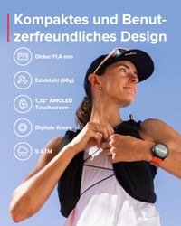 Ceas sport cu GPS SUUNTO Race S, ecran AMOLED de 1,3 inchi, peste 95 de moduri sportive 2