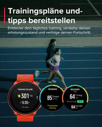 Inteligentné hodinky SUUNTO Run GPS, 1,32-palcový AMOLED dotykový displej, ľahký multisportový tracker aktivity, presné GPS, sledovanie tepu a spánku, 12-dňová výdrž 7