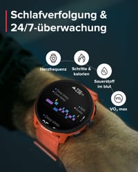 Inteligentné hodinky SUUNTO Run GPS, 1,32-palcový AMOLED dotykový displej, ľahký multisportový tracker aktivity, presné GPS, sledovanie tepu a spánku, 12-dňová výdrž 5