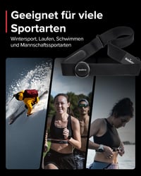 Hrudný snímač tepovej frekvencie Suunto Smart s dlhou výdržou batérie na rôzne športy 7