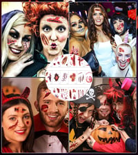 SUVEK 174 darabos Halloween ablakmatrica szett, vérfolt és zombi kéznyom dekoráció 6