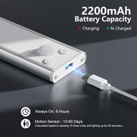 SUWIN LED szalagfény mozgásérzékelővel, USB töltős, szabályozható - 2 darab 2