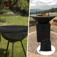 SUWIWKKOA 100cm Kerek Tűzlap Takaró Vízálló UV Védelem Grill Fedő 6