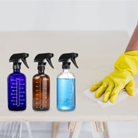 SUXNOS Barna Üveg Szórópalack Szett 500 ml - 4 db Újratölthető Permetező Állítható Fejjel Növényekhez, Virágokhoz, Fodrászathoz és Aromaterá 7