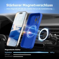 Silikónový kryt SuydanBox pre iPhone 15 Pro Max, kompatibilný s MagSafe – svetlomodrý 3