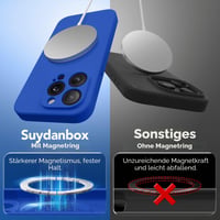 Silikónový kryt SuydanBox pre iPhone 15 Pro Max, kompatibilný s MagSafe – svetlomodrý 9