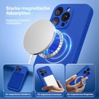 Silikónový kryt SuydanBox pre iPhone 15 Pro Max, kompatibilný s MagSafe – svetlomodrý 2