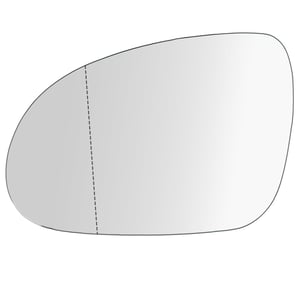 Suysion staklo lijevog retrovizora s grijačem, asferično, za VW Golf 5 MK5 2003-2008, Jetta 5 2005-2010, Passat B6 2007-2011, vozačeva strana s nosačem