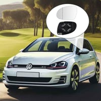 Suysion vyhrievané asférické sklo spätného zrkadla, ľavé, pre VW Golf 5 MK5 2003-2008, Jetta 5 2005-2010, Passat B6 2007-2011, strana vodiča, s držiakom 5