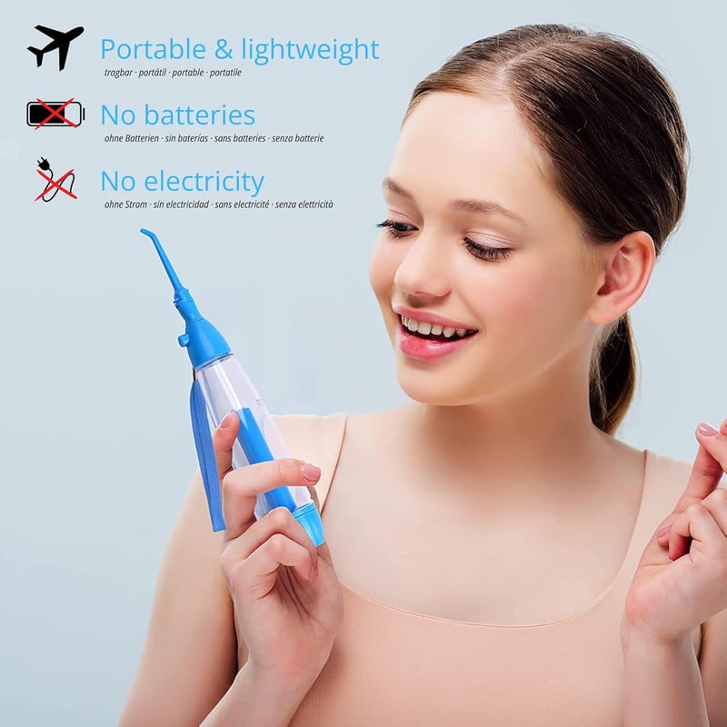 Irrigator bucal portabil SV life, ață dentară, presiune reglabilă, pentru aparate dentare