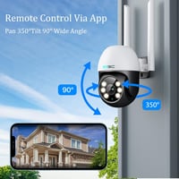 SV3C 2db Kültéri PTZ Biztonsági Kamera, 1080P WiFi IP Kamera, 360° Automatikus Követés, Színes Éjjellátás, Hangfelvétel, Mozgásérzékelés, 24 2