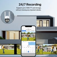 SV3C 2db Kültéri PTZ Biztonsági Kamera, 1080P WiFi IP Kamera, 360° Automatikus Követés, Színes Éjjellátás, Hangfelvétel, Mozgásérzékelés, 24 7