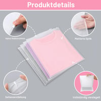 Svaldo Pungi cu fermoar (Ziplock), 25 bucăți, 30x35 cm, pungi de depozitare pentru haine, geantă de voiaj mată, organizator pentru valiză, documente și cosmetice, fără orificii de aerisire 4