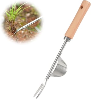Svalor extractor manual de rădăcini din oțel inoxidabil pentru buruieni cu mâner din lemn, 30 cm