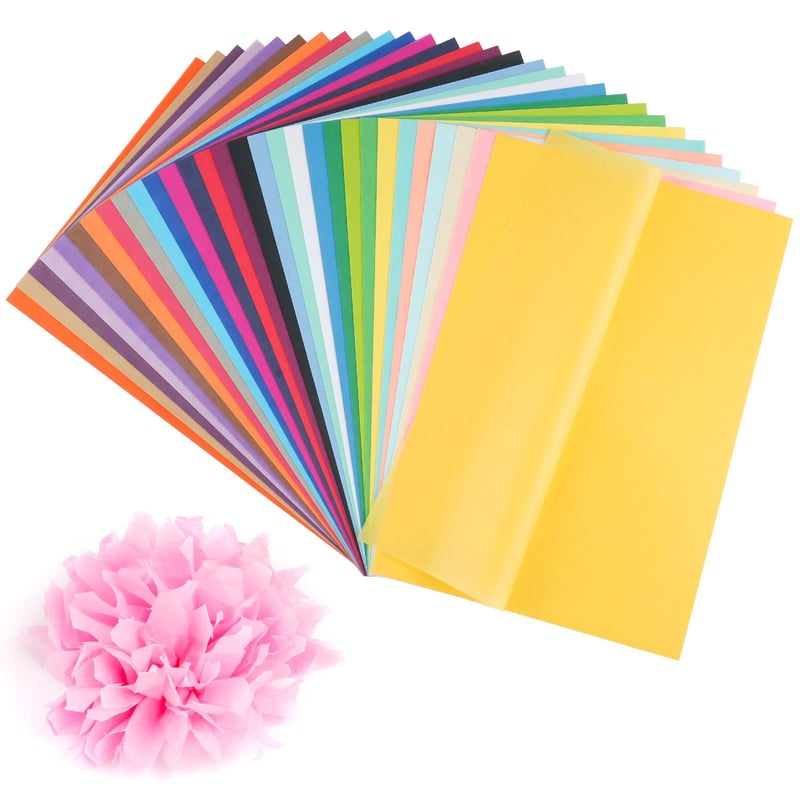 Priesvitný papier Svalor – 300 listov v 30 farbách, hodvábny papier A4, 14 g/m², na kreatívne ručné práce, papierové kvety a brmbolce (20 x 29 cm)