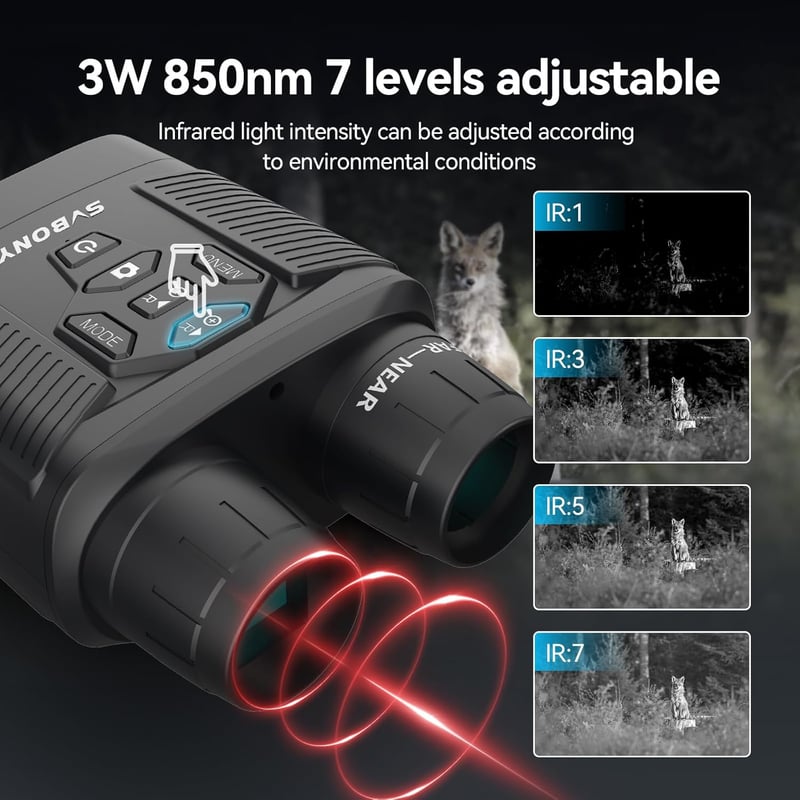SVBONY 4K Éjjellátó Binokulár 8X Digitális Zoom