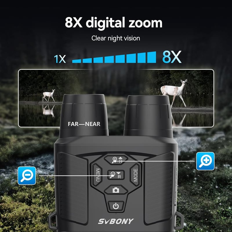 SVBONY 4K Éjjellátó Binokulár 8X Digitális Zoom
