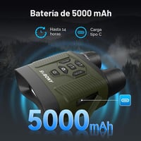 SVBONY infravörös éjjellátó binokulár zoom 8x 3 hüvelykes HD kijelző 4K videó 36MP fotó 5000mAh tölthető TF 32 GB kártyával vadászathoz 5