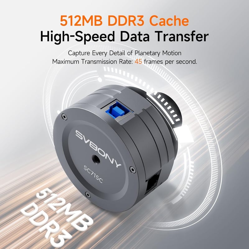 SVBONY SC715C Teleskóp Kamera IMX715 CMOS USB3.0 Bolygófotózáshoz