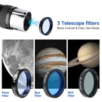 Sada okulárov pre teleskop SVBONY SV233 – 6 mm a 17 mm Plössl okulár, 2x Barlowova šošovka, mesačný filter, ND4 a 82A farebný filter, s prenosným puzdrom, 7-dielna súprava astronomického príslušenstva 5
