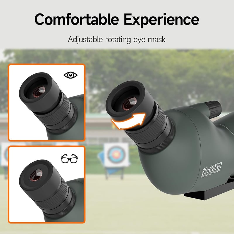 SVBONY SV28 45° szöges spotting scope IP65 vízálló BAK-4 prizmával tripod és telefon adapterrel - 20-60x80