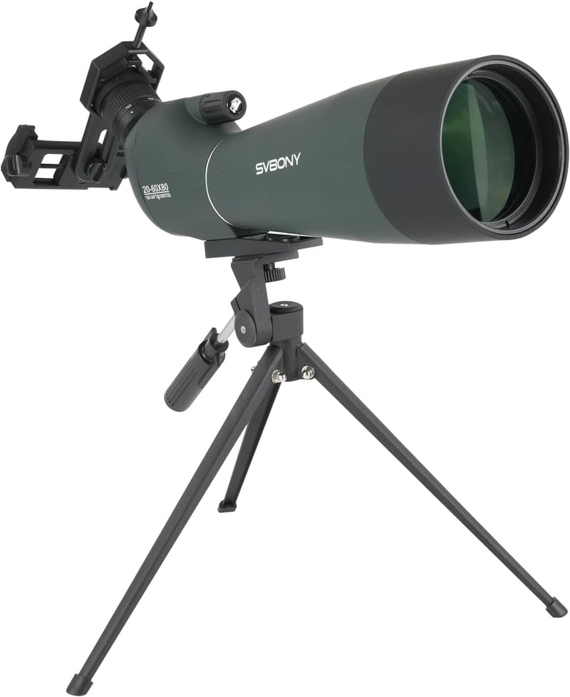 SVBONY SV28 45° szöges spotting scope IP65 vízálló BAK-4 prizmával tripod és telefon adapterrel - 20-60x80