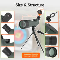 SVBONY SV28 45° szöges spotting scope IP65 vízálló BAK-4 prizmával tripod és telefon adapterrel - 20-60x80 9