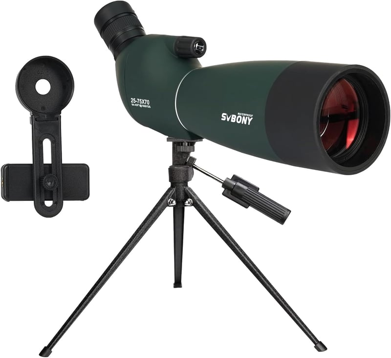 SVBONY SV28 Plus 25-75x70 Spotting Scope BAK4 Vörös Madármegfigyelő Távcső Tripod