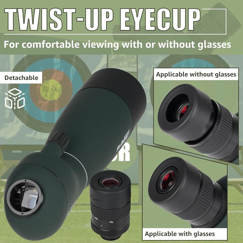 SVBONY SV28 Plus 25-75x70 Spotting Scope BAK4 Vörös Madármegfigyelő Távcső Tripod