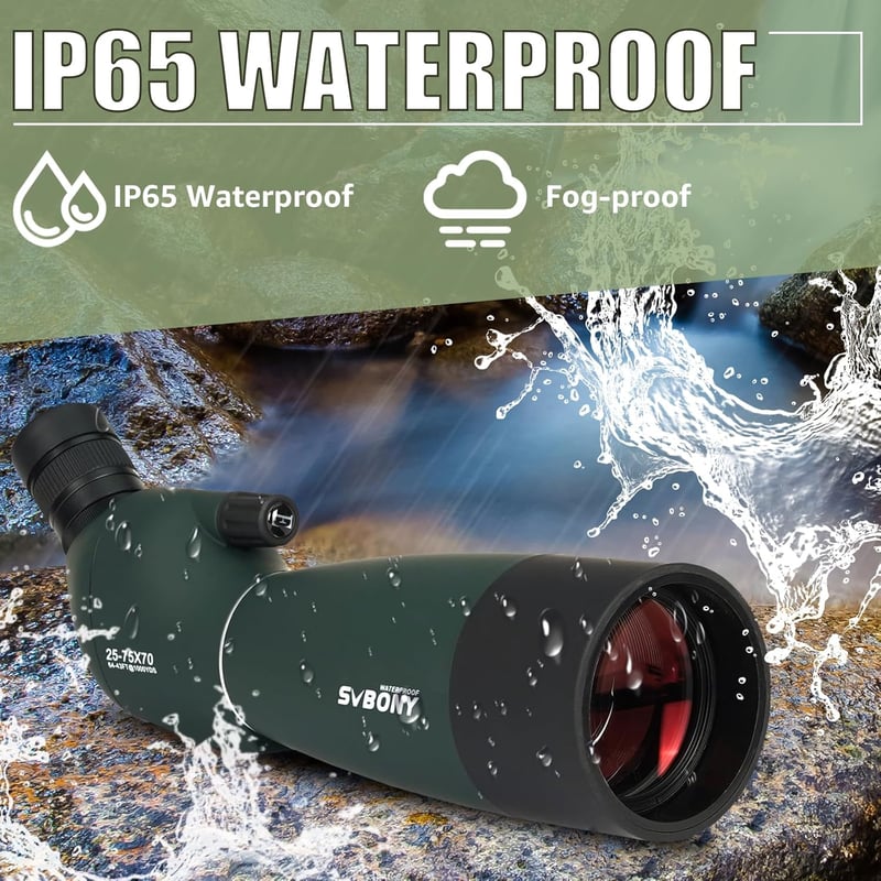 SVBONY SV28 Plus 25-75x70 Spotting Scope BAK4 Vörös Madármegfigyelő Távcső Tripod