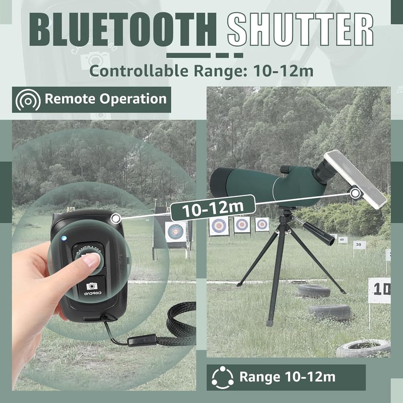 SVBONY SV28PLUS 25-75×70mm Madárles Távcső BAK4 Lencse Vezeték Nélküli Vezérléssel - 25-75 x 70 mm green with controller