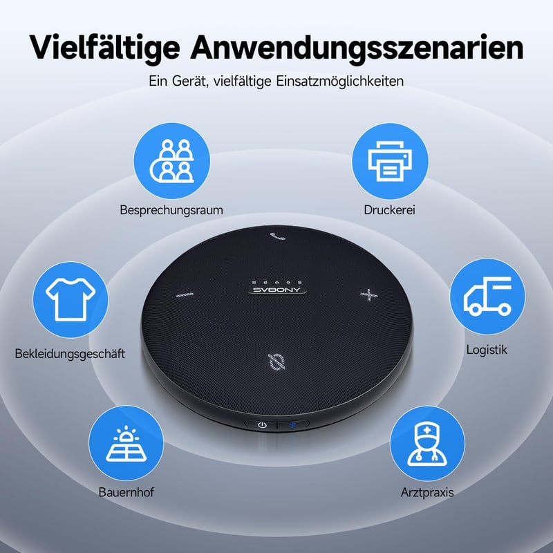 SVBONY SVHub Omni2 konferencia hangszóró és mikrofon kihangosító készlet 4 zajszűréssel, javított hangrögzítéssel, 8 órás otthoni irodához