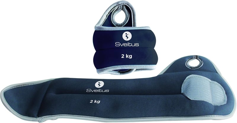 Sveltus súlyozott csuklópánt - fekete - 2 kg (pár)