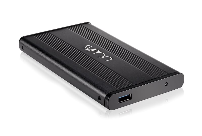 Externý box na pevný disk Sveon STG062 pre 2,5" HDD, USB 3.0, hliník, čierny, max. 2 TB