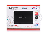 Externý box na pevný disk Sveon STG062 pre 2,5" HDD, USB 3.0, hliník, čierny, max. 2 TB 4