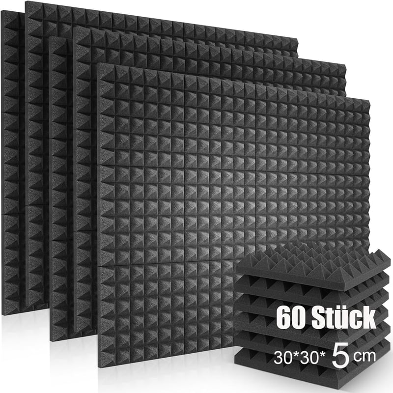 SVILINEK 60db Akusztikus Habszivacs Csempe 30x30x5cm Hangszigetelő Falpanel Stúdió Podcast