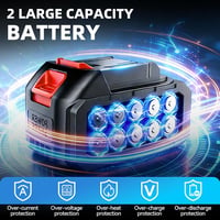 Svkiyang 21V akkumulátoros nyomásmosó 6 az 1-ben fúvókával, 2x4000 mAh, 5 m tömlő 5