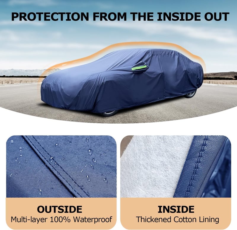 Svnqney 10 rétegű autótakaró BMW X1 2012-2024 vízálló pormentes garázstakaró