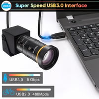 Svpro 4K 60fps Webkamera Manuális Zoommal - USB 3.0/HDMI Kamera 10X Optikai Zoommal, 5-50mm Teleobjektívvel PC, Laptop és Monitor Csatlakozt 3