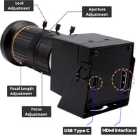 Svpro 4K 60fps Webkamera Manuális Zoommal - USB 3.0/HDMI Kamera 10X Optikai Zoommal, 5-50mm Teleobjektívvel PC, Laptop és Monitor Csatlakozt 8