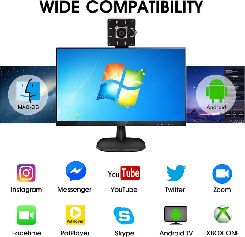 SVPRO 4K Autofokusz USB Webkamera 30fps IMX415 Szenzor 100° Lencse LED Világítás Streaming Oktatás Ipari Kamera