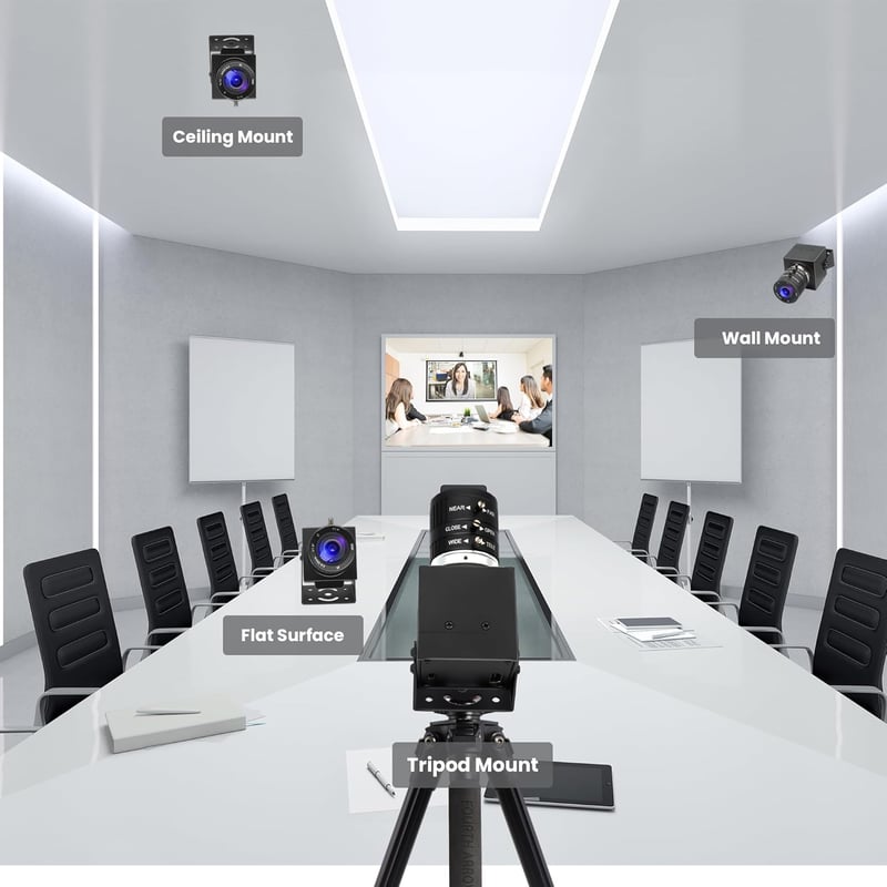 SVPRO 4K USB HDMI Webkamera Manuális Zoommal, H.264 Változtatható Fókusszal, Kettős Kimenettel Laptophoz, Tablethez, TV-hez és Monitorhoz