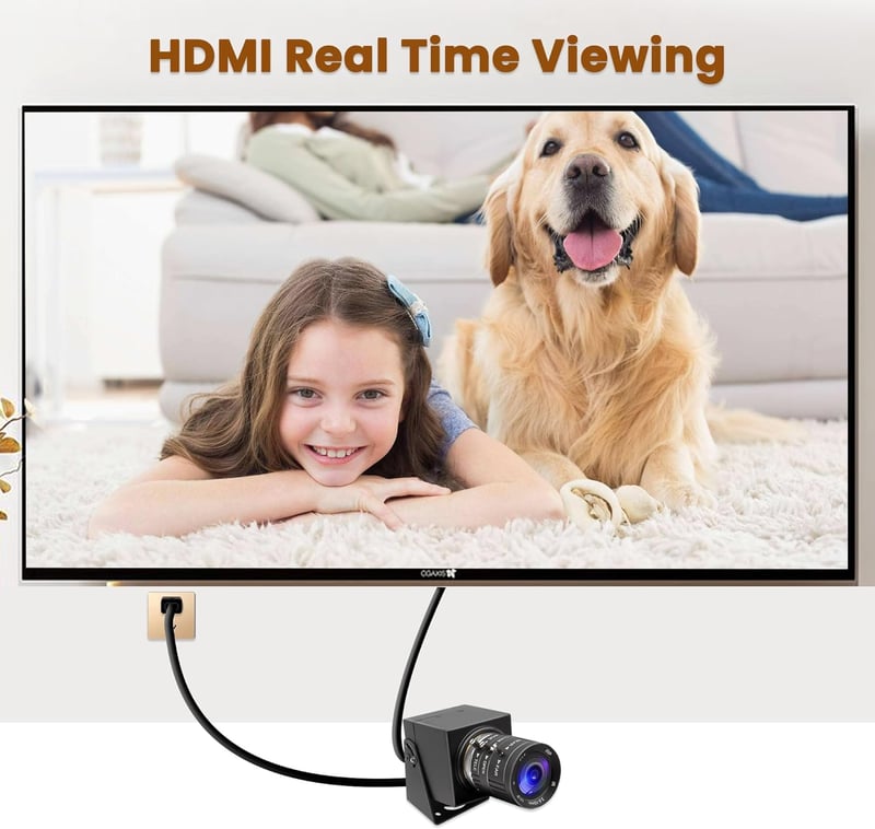 SVPRO 4K USB HDMI Webkamera Manuális Zoommal, H.264 Változtatható Fókusszal, Kettős Kimenettel Laptophoz, Tablethez, TV-hez és Monitorhoz