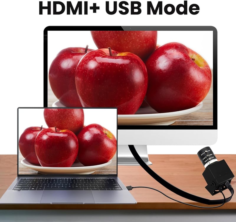 SVPRO 4K USB HDMI Webkamera Manuális Zoommal, H.264 Változtatható Fókusszal, Kettős Kimenettel Laptophoz, Tablethez, TV-hez és Monitorhoz